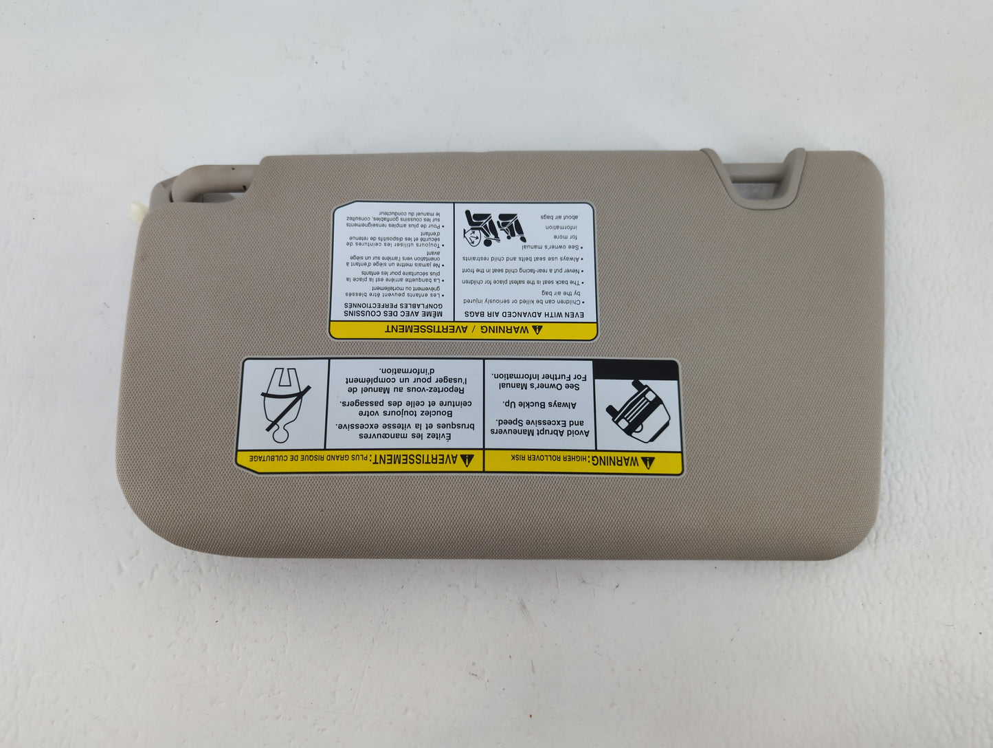 2014-2017 Nissan Rogue Sun Visor Shade Replacement Passenger Right Mirror Fits Fits 2014 2015 2016 2017 OEM Used Auto Parts