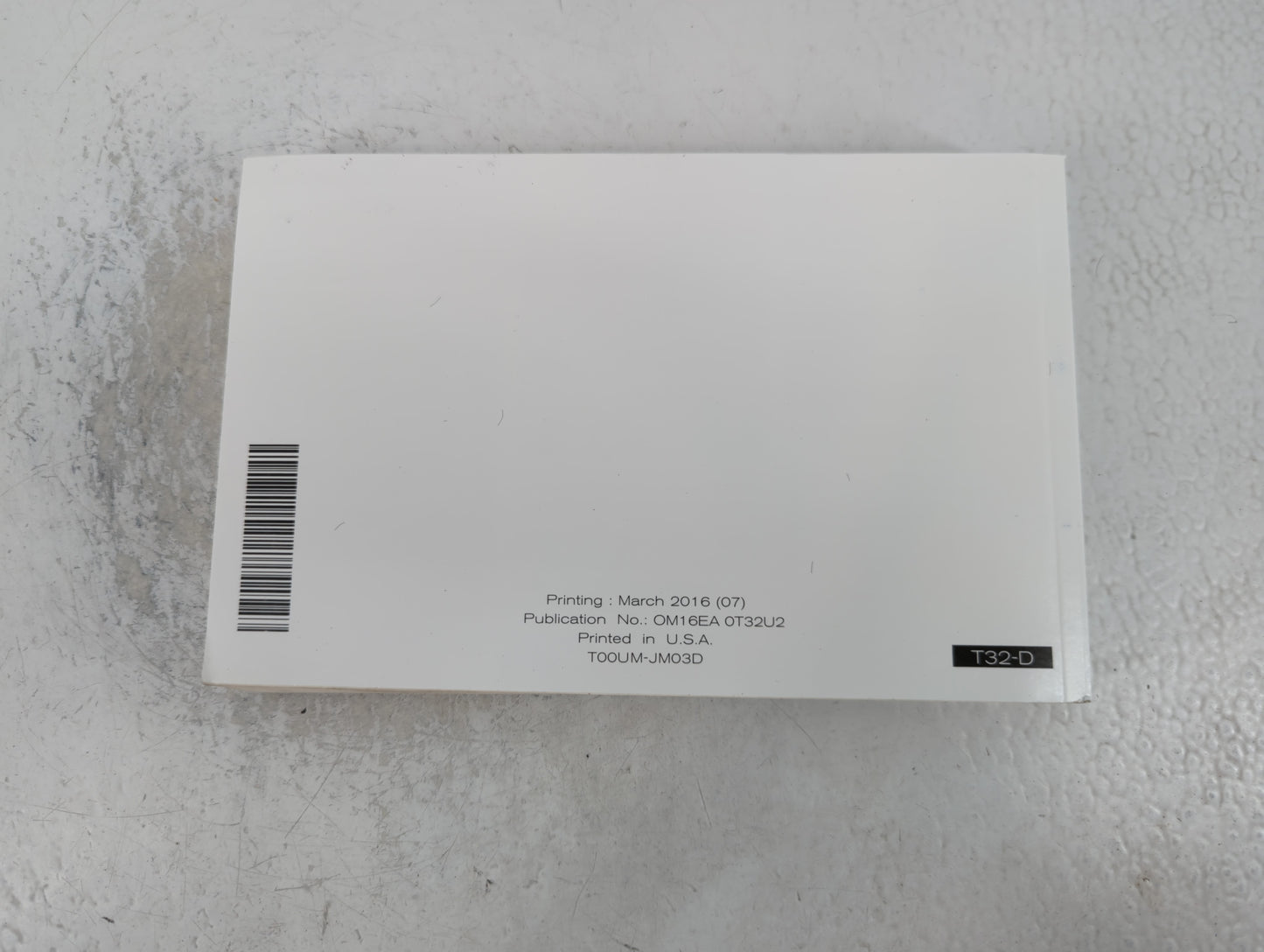 2016 Nissan Rogue Owners Manual Book Guide P/N:T00UM-JM03D OEM Used Auto Parts - Oemusedautoparts1.com