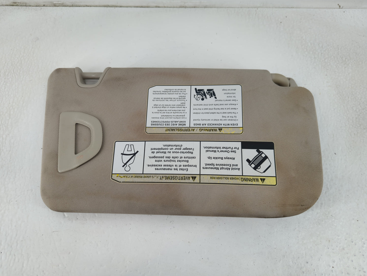 2014-2017 Nissan Rogue Sun Visor Shade Replacement Passenger Right Mirror Fits Fits 2014 2015 2016 2017 OEM Used Auto Parts