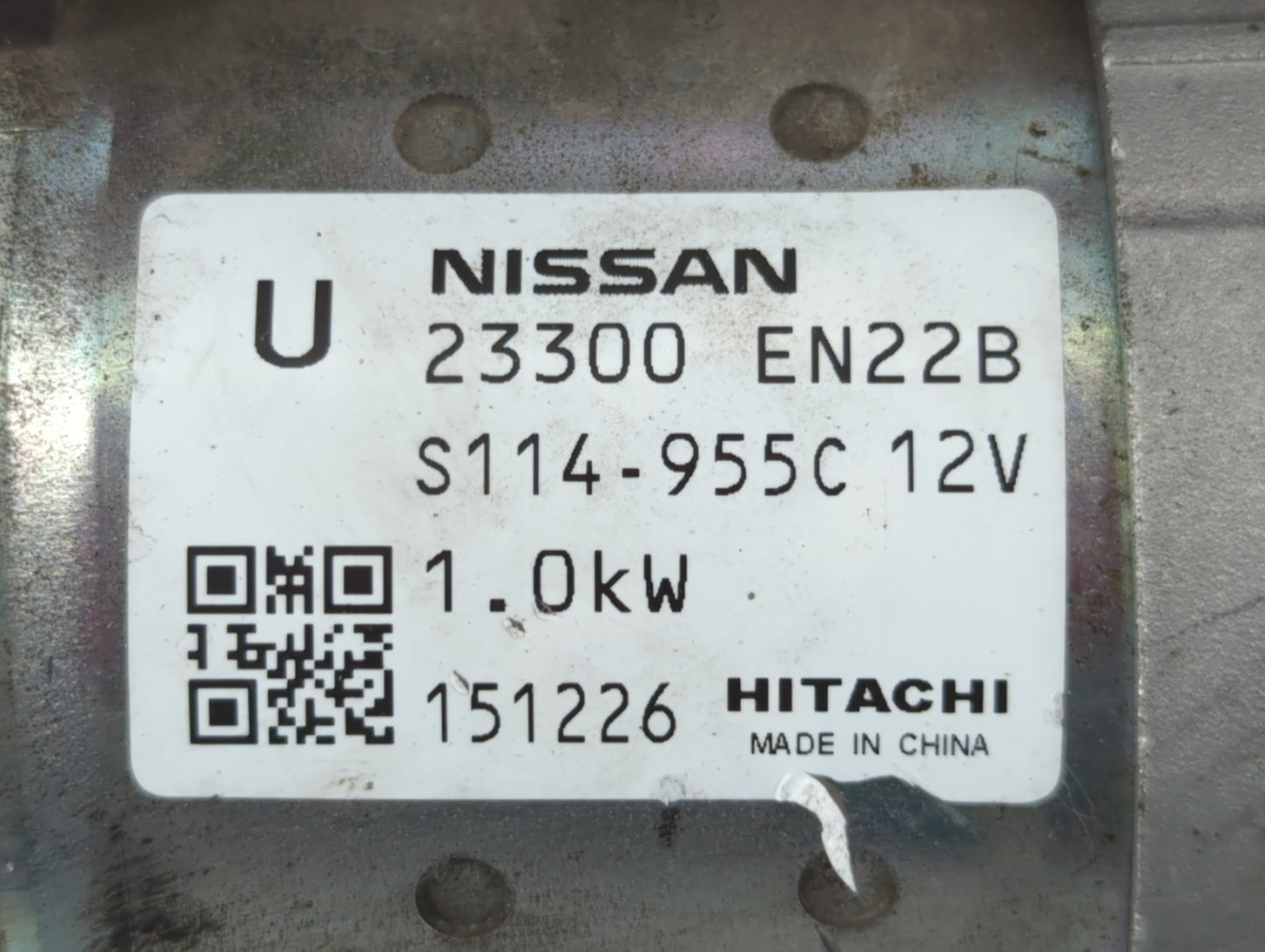 2013-2019 Nissan Sentra Car Starter Motor Solenoid OEM P/N:S114-955C 12V 23300 EN22B Fits OEM Used Auto Parts - Oemusedautop