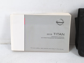 2016 Nissan Titan Owners Manual Book Guide OEM Used Auto Parts