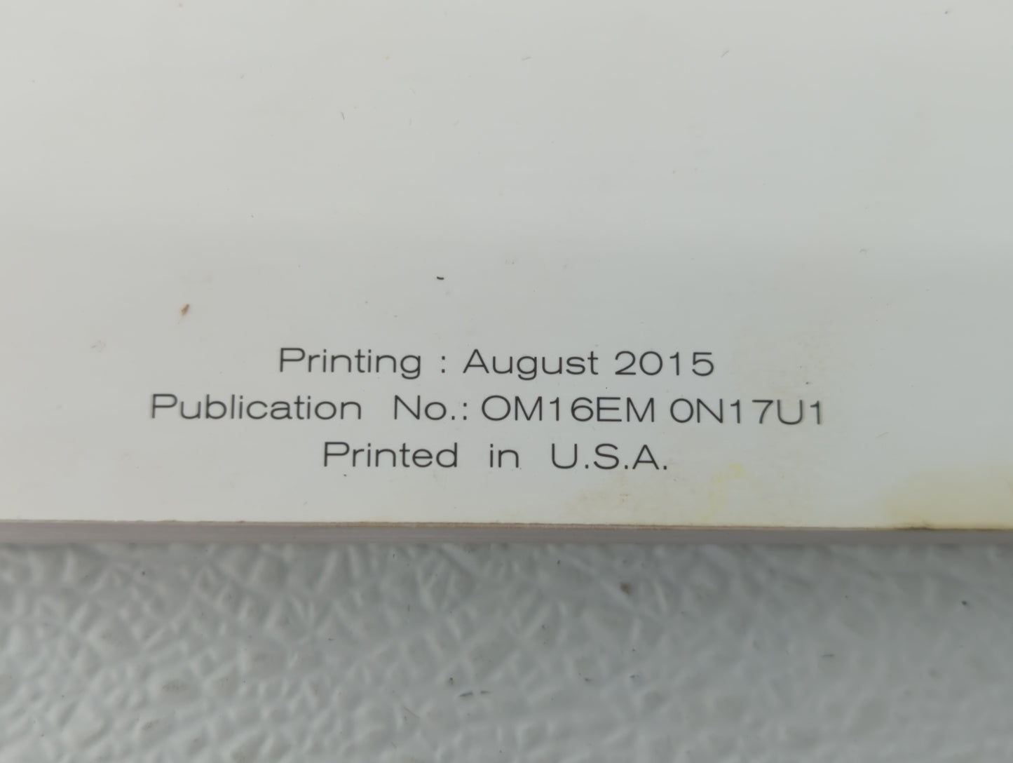 2016 Nissan Versa Owners Manual Book Guide OEM Used Auto Parts - Oemusedautoparts1.com