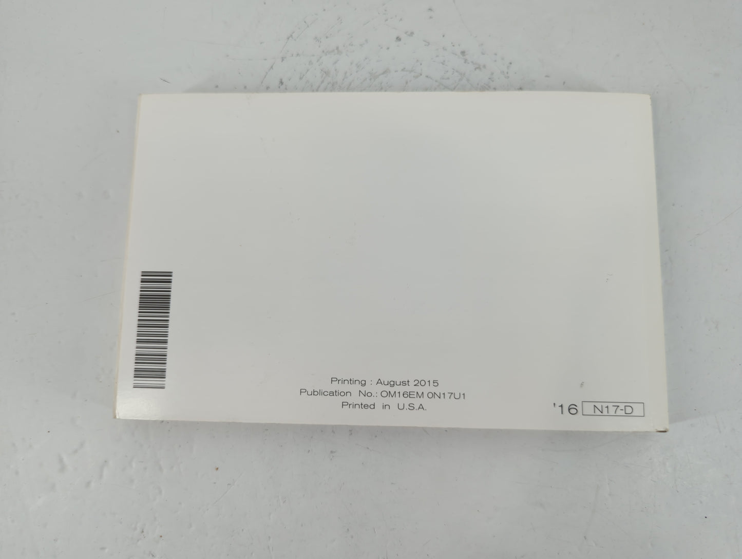 2016 Nissan Versa Owners Manual Book Guide P/N:OM16EM 0N17U1 OEM Used Auto Parts - Oemusedautoparts1.com