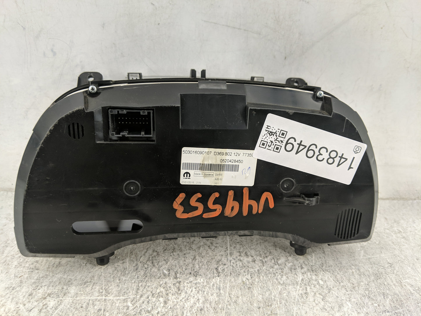 2016-2018 Ram Promaster City Instrument Cluster Speedometer Gauges P/N:503016090107 D369B02 Miles: Fits Fits 2016 2017 2018