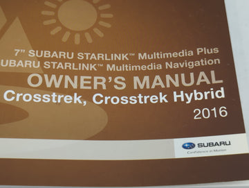 2016 Subaru Crosstrek Owners Manual Book Guide P/N:B1029BE-A MSA5M1609A OEM Used Auto Parts