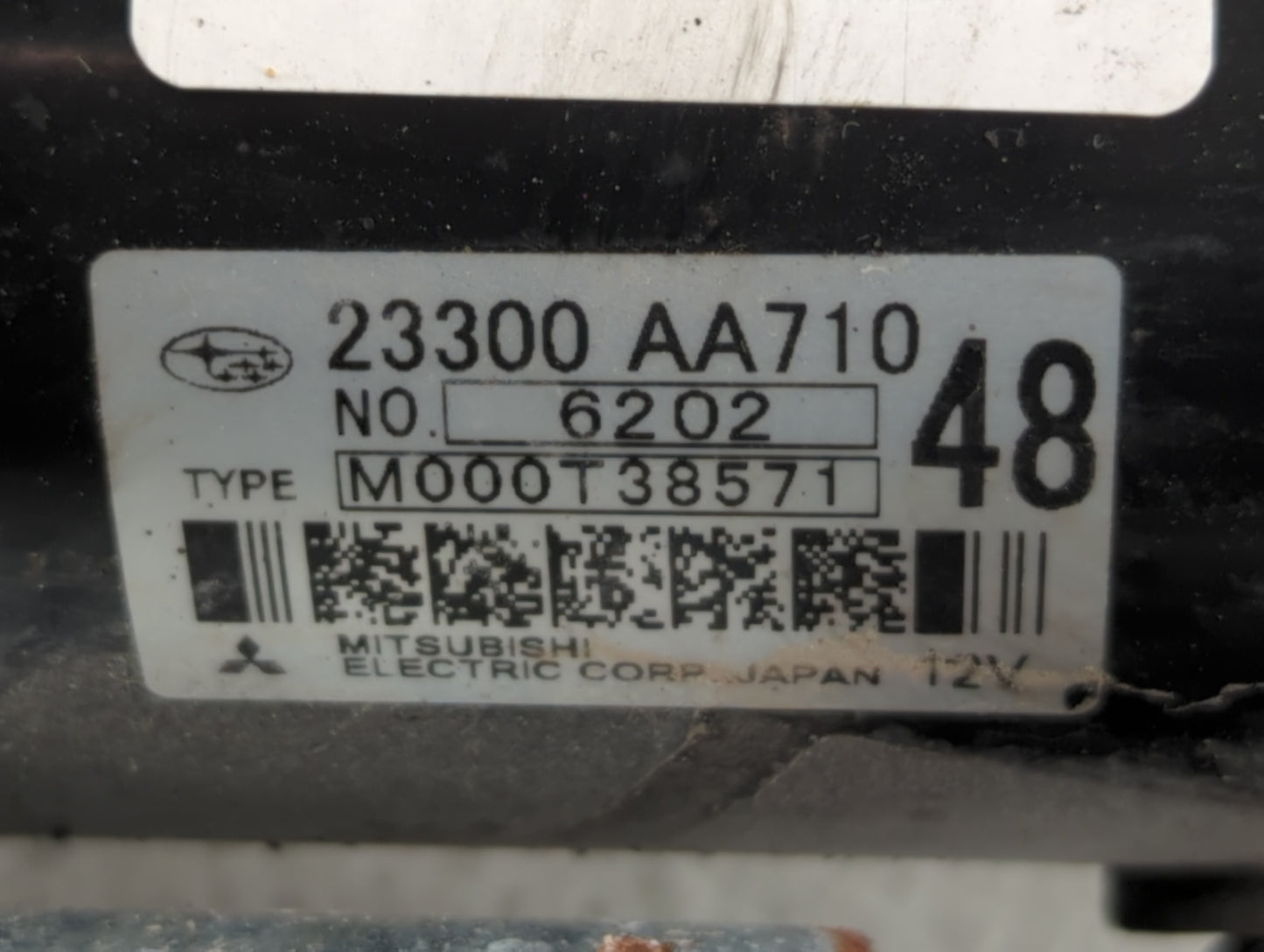 2014-2018 Subaru Forester Car Starter Motor Solenoid OEM P/N:23300 AA710 Fits OEM Used Auto Parts - Oemusedautoparts1.com