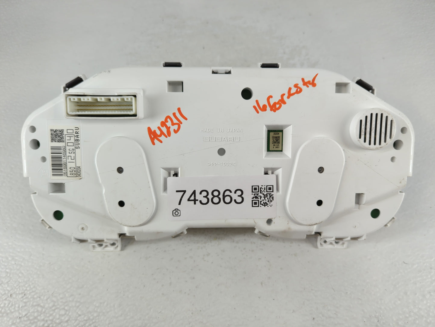 2016 Subaru Forester Instrument Cluster Speedometer Gauges P/N:85013SG520 Fits OEM Used Auto Parts - Oemusedautoparts1.com