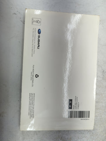 2016 Subaru Impreza Owners Manual Book Guide P/N:A1250BE-A MSA5M1601A OEM Used Auto Parts