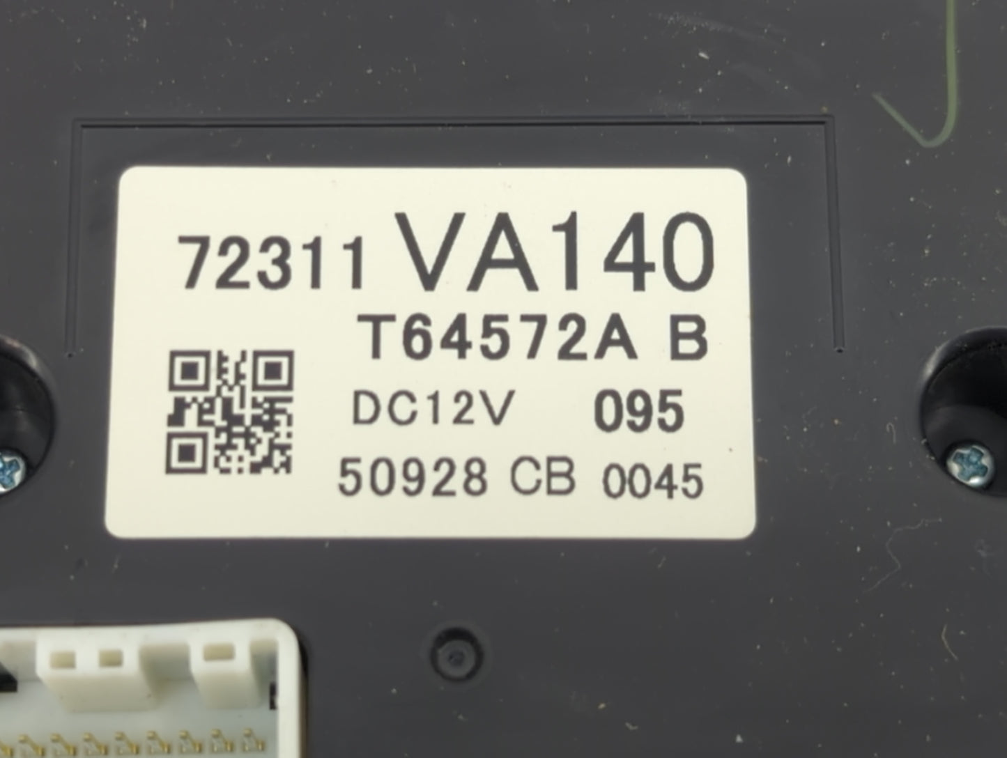 2016 Subaru Wrx Climate Control Module Temperature AC/Heater Replacement P/N:72311VA140 T64572A Fits OEM Used Auto Parts - O