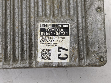 2016-2017 Toyota Camry PCM Engine Control Computer ECU ECM PCU OEM P/N:89661-06T21 Fits Fits 2016 2017 OEM Used Auto Parts