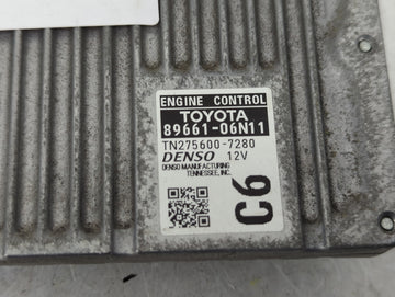 2016-2017 Toyota Camry PCM Engine Control Computer ECU ECM PCU OEM P/N:89661-06N11 Fits Fits 2016 2017 OEM Used Auto Parts