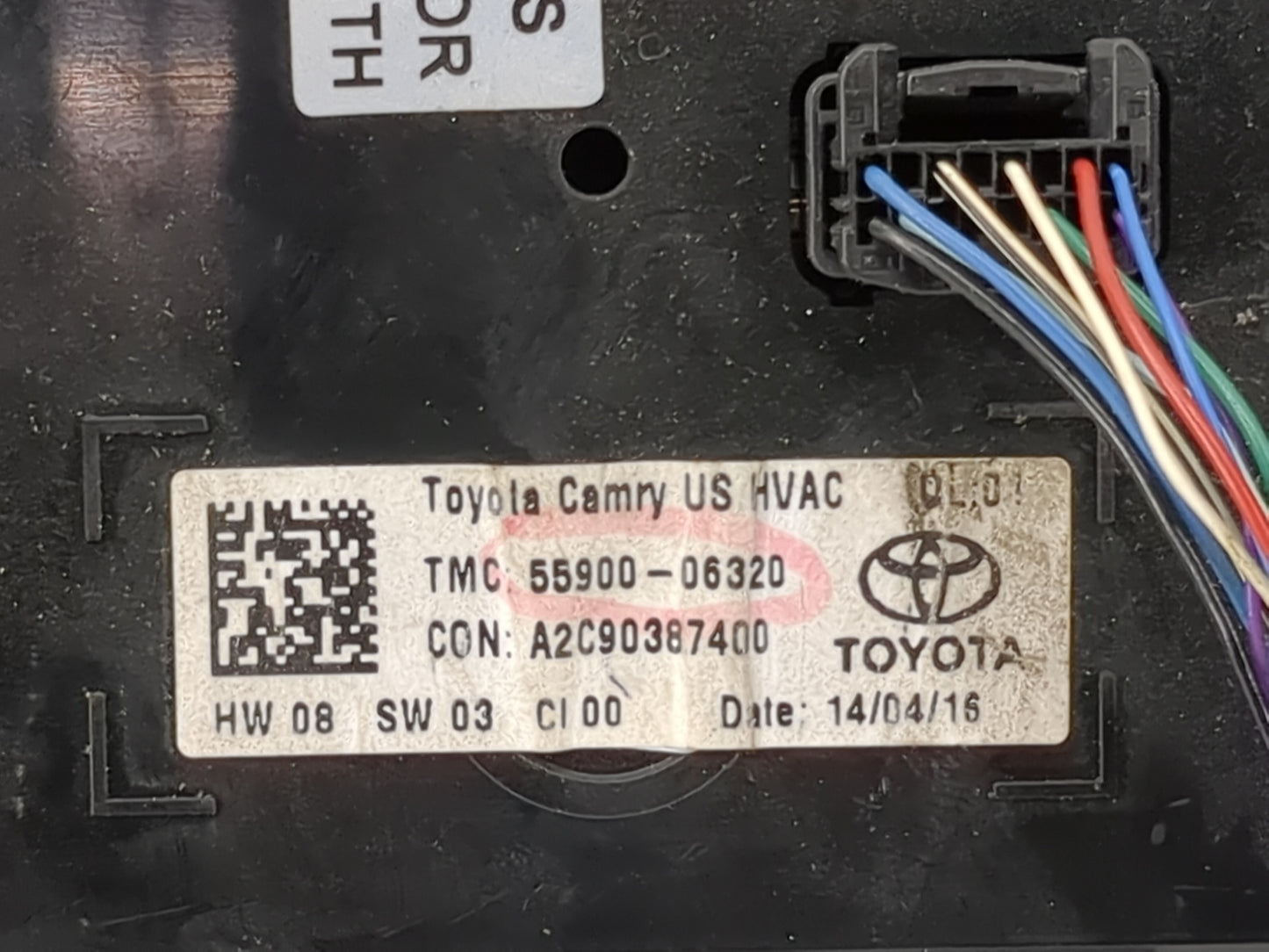 2015-2017 Toyota Camry Climate Control Module Temperature AC/Heater Replacement P/N:55900-06320 A2C90387400 Fits OEM Used Au
