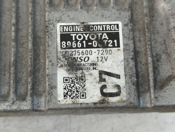 2016-2017 Toyota Camry PCM Engine Control Computer ECU ECM PCU OEM P/N:89661-06T21 Fits Fits 2016 2017 OEM Used Auto Parts