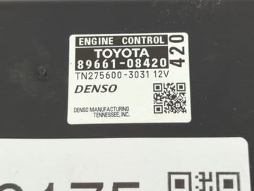 2015-2016 Toyota Sienna PCM Engine Control Computer ECU ECM PCU OEM P/N:89661-08420 Fits Fits 2015 2016 OEM Used Auto Parts