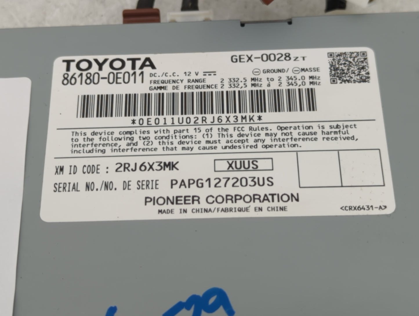 2014-2019 Toyota Tacoma Radio AM FM Cd Player Receiver Replacement P/N:86180-0E011 Fits OEM Used Auto Parts - Oemusedautopar