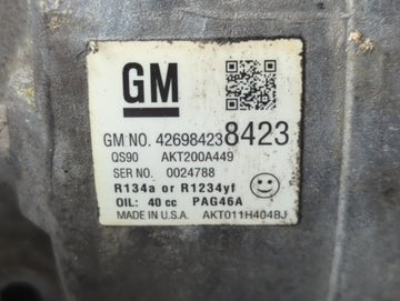 2016 Vauxhall Mokka X Air Conditioning A/c Ac Compressor Oem