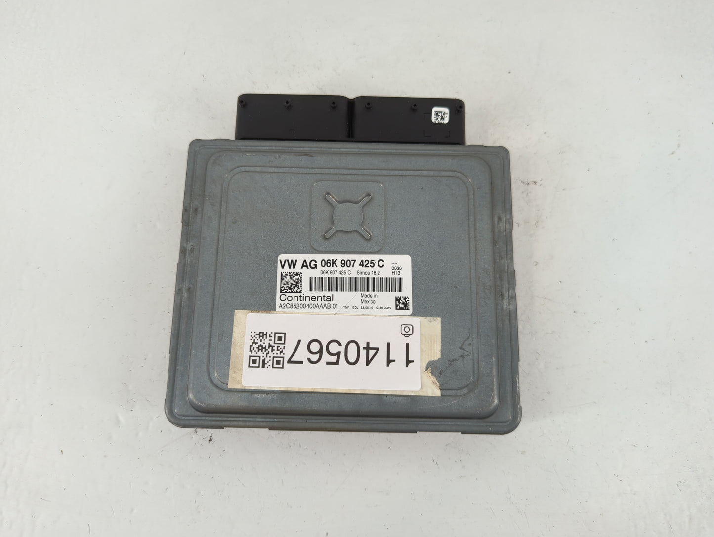2016 Volkswagen Beetle PCM Engine Control Computer ECU ECM PCU OEM P/N:06K 907 425 C Fits OEM Used Auto Parts - Oemusedautop