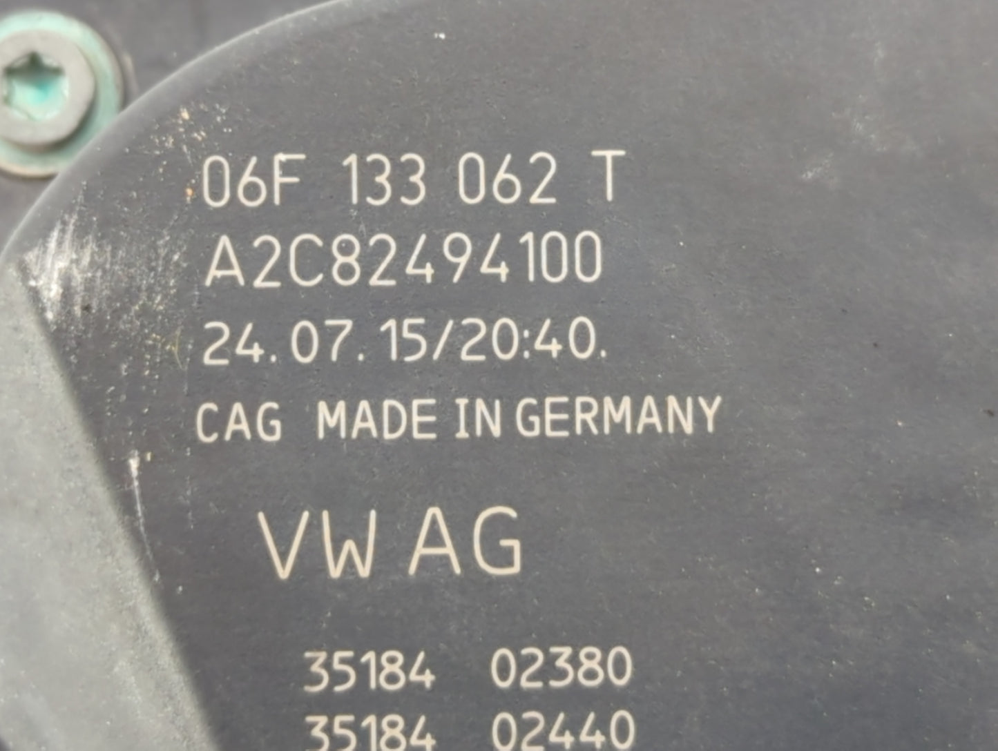 2013-2019 Volkswagen Golf Throttle Body P/N:A2C82494100 06F 133 062 T Fits OEM Used Auto Parts - Oemusedautoparts1.com