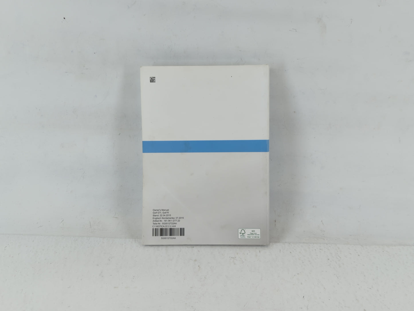 2016 Volkswagen Golf Owners Manual Book Guide P/N:5G0012722AA OEM Used Auto Parts - Oemusedautoparts1.com