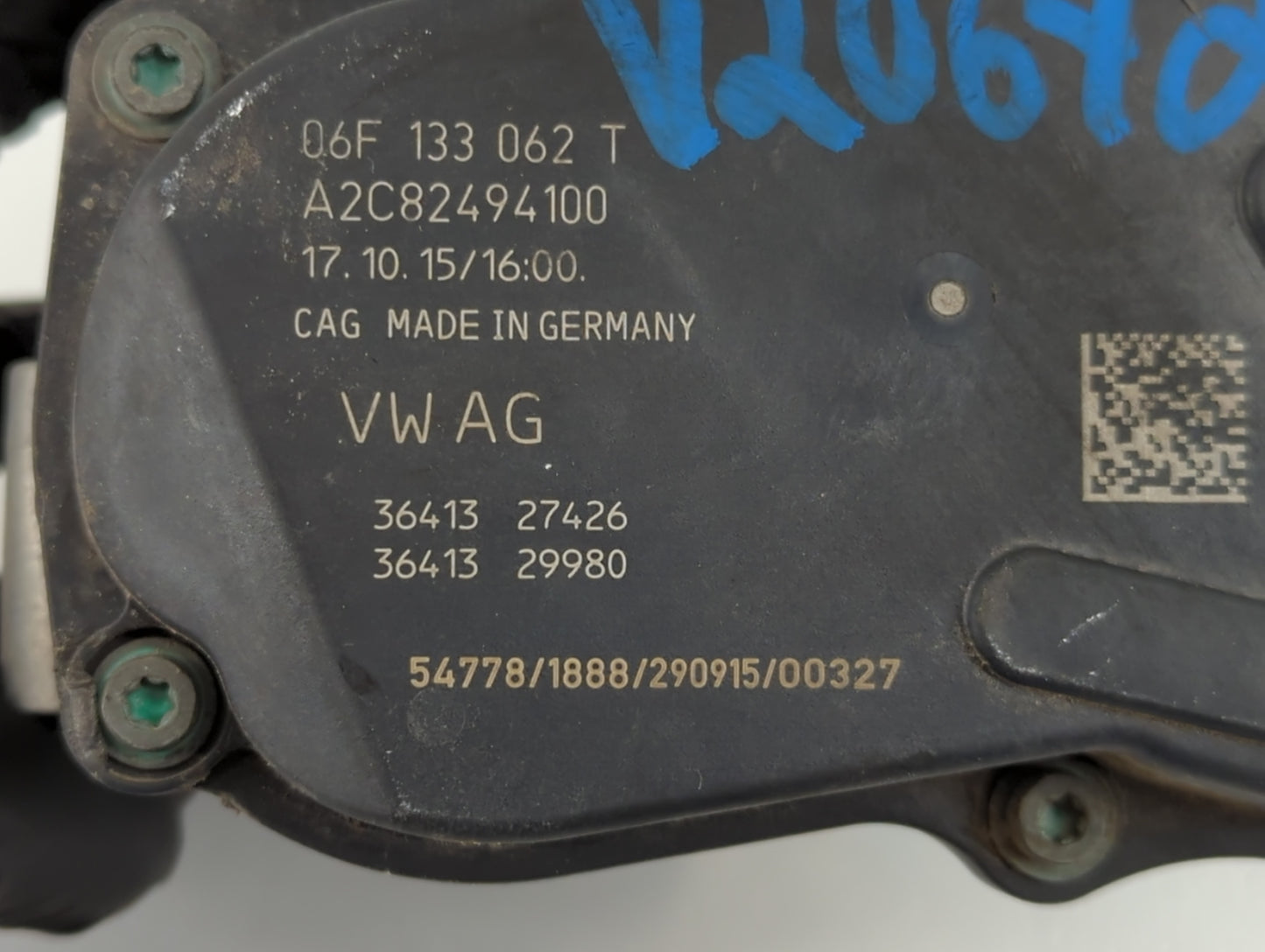 2009-2018 Volkswagen Tiguan Throttle Body P/N:A2C82494100 06F 133 062 T Fits OEM Used Auto Parts - Oemusedautoparts1.com