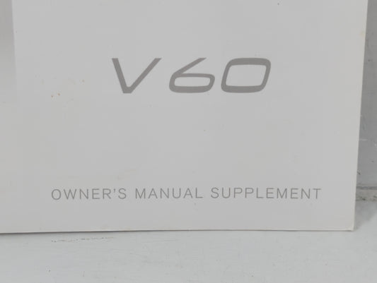 2016 Volvo V60 Owners Manual Book Guide OEM Used Auto Parts