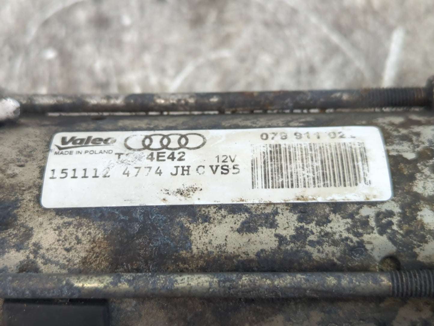 2017-2020 Audi A4 Car Starter Motor Solenoid OEM P/N:079 911 02 Fits Fits 2017 2018 2019 2020 OEM Used Auto Parts - Oemuseda