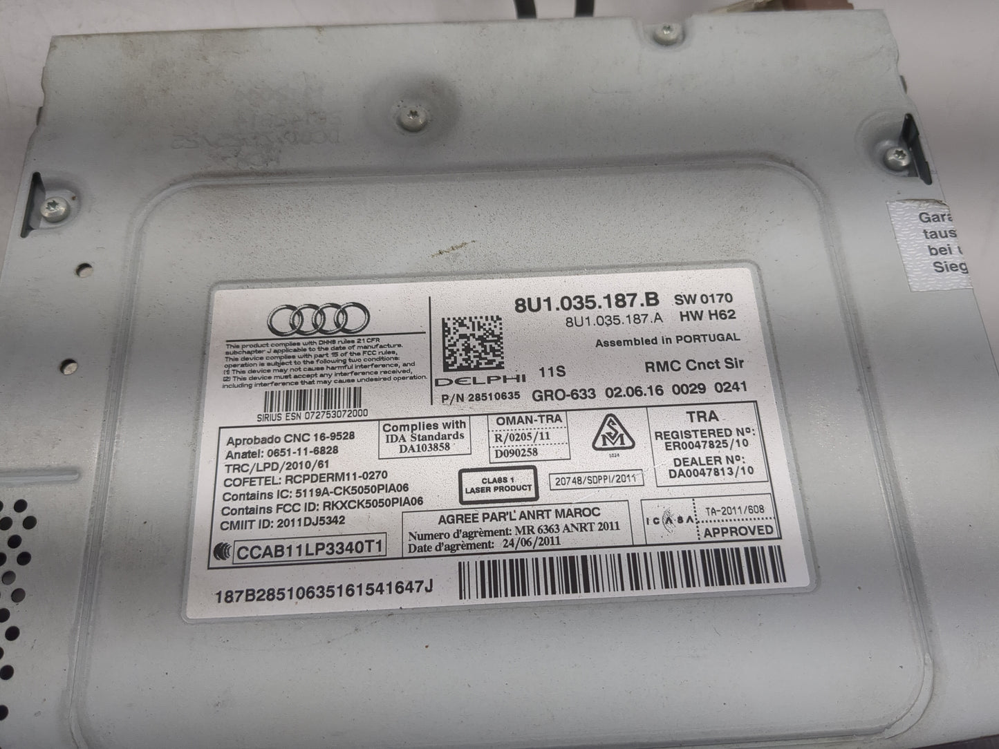 2015-2018 Audi Q3 Radio Control Panel - Oemusedautoparts1.com