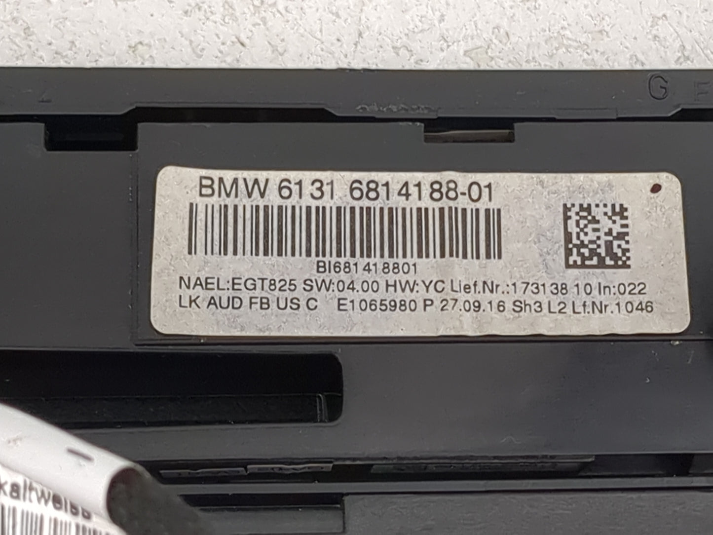 2016-2018 Bmw 320 Climate Control Module Temperature AC/Heater Replacement P/N:BMW 6131 6814188-01 BMW 6411 9363551-02 Fits