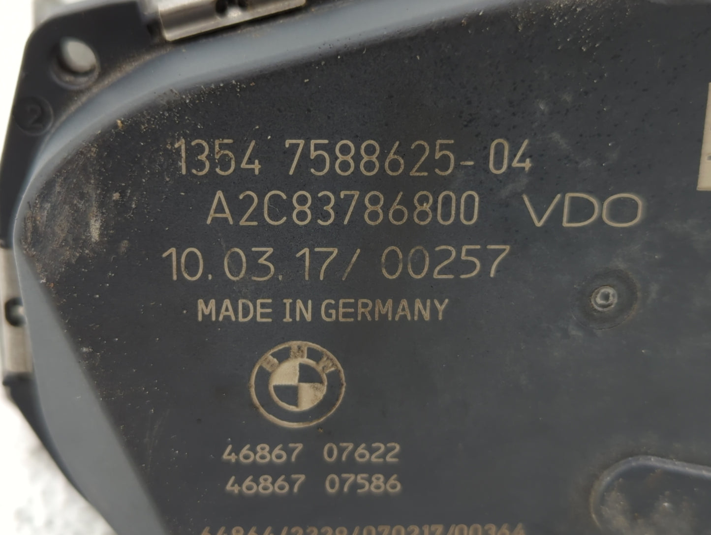 2013-2017 Bmw X3 Throttle Body P/N:1354 7588625-04 1354 7588625-03, 1354 7588625 Fits Fits 2012 2013 2014 2015 2016 2017 201