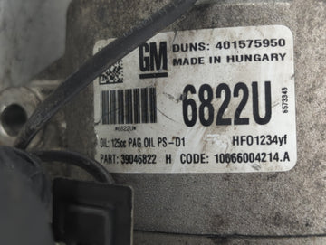 2017-2019 Buick Cascada Air Conditioning A/c Ac Compressor Oem