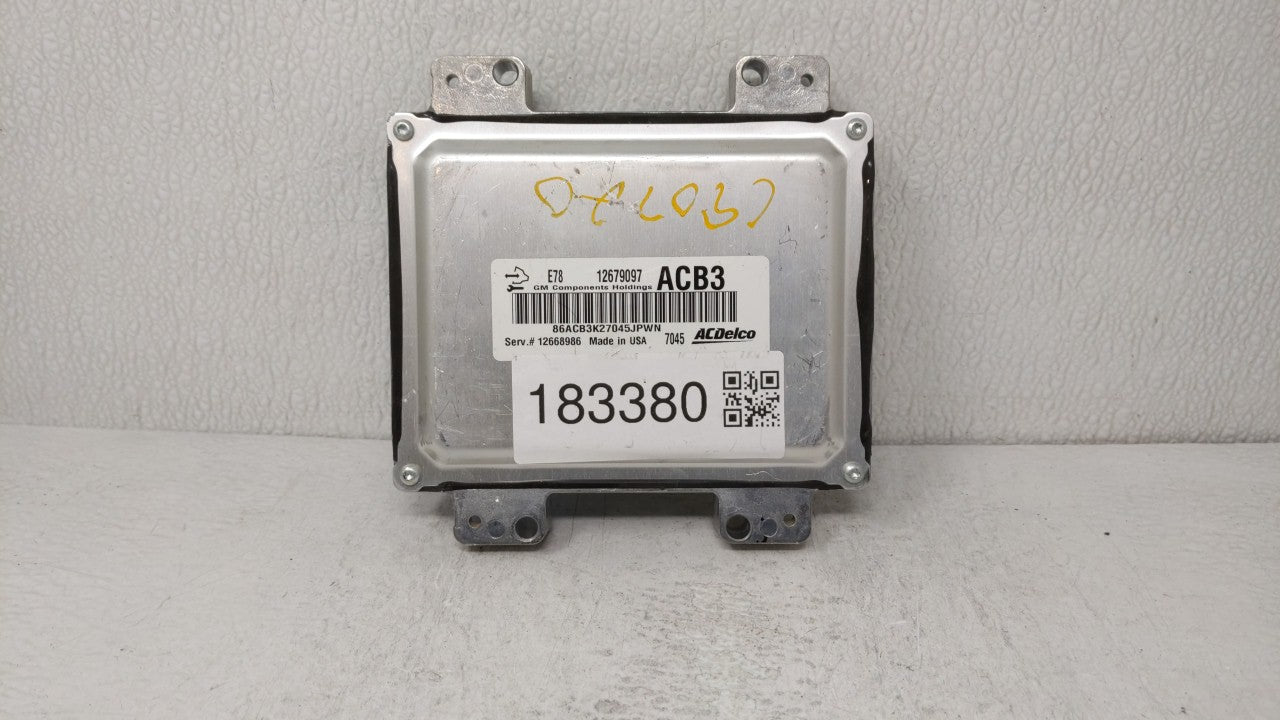 2017-2019 Buick Encore PCM Engine Control Computer ECU ECM PCU OEM P/N:12679097 12670309, 12695536 Fits Fits 2017 2018 2019