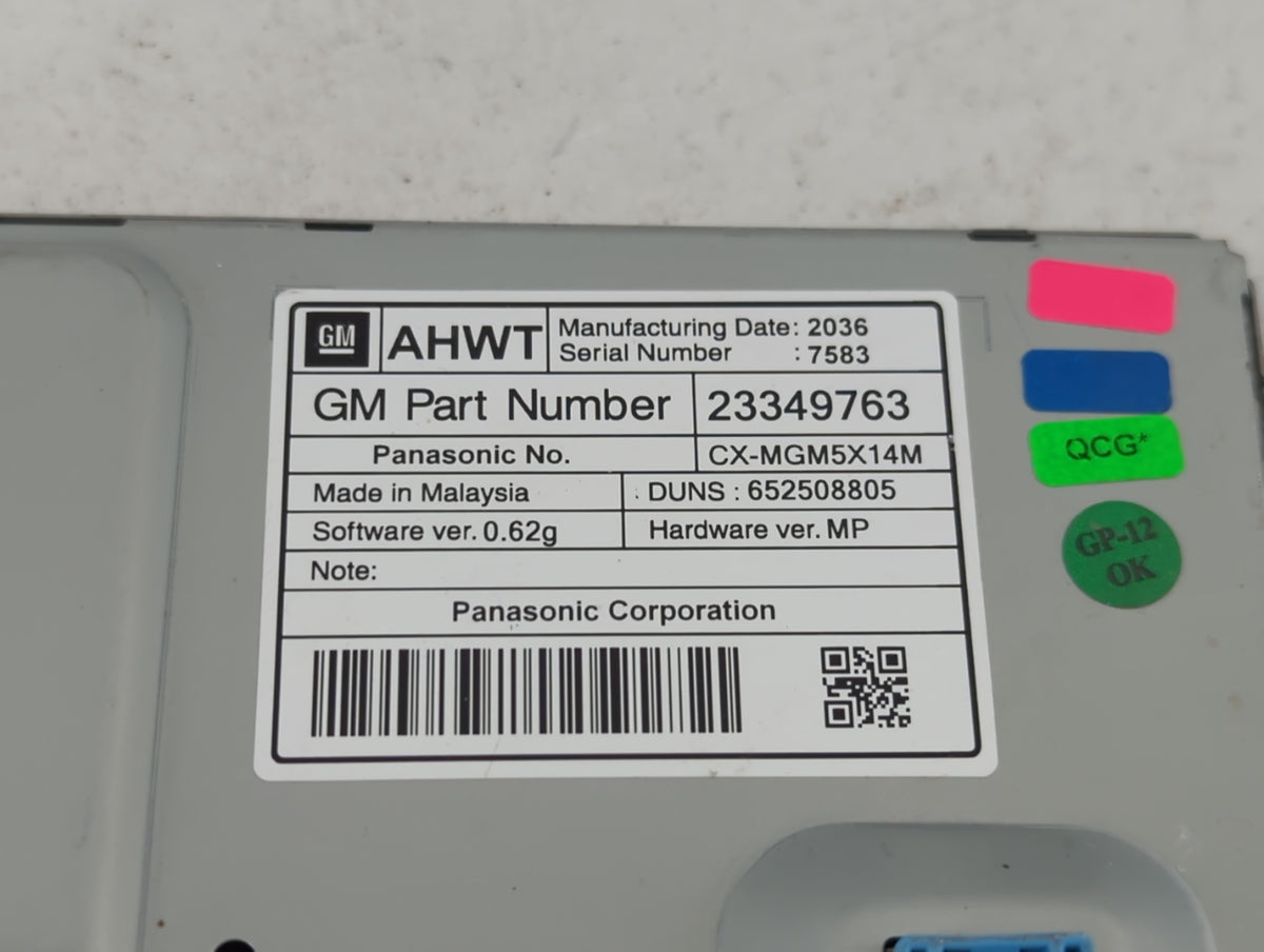 Buick Verano Information Radio Display Screen 1233163 - Oemusedautoparts1.com