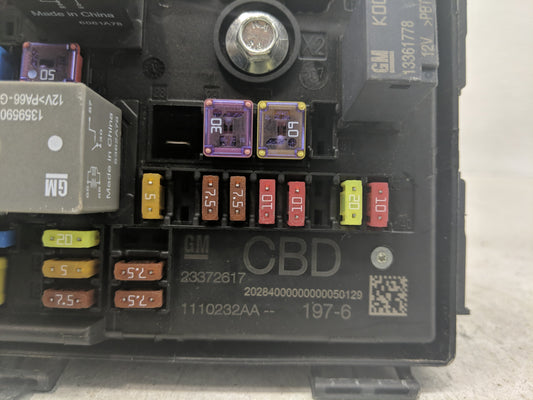 2017 Buick Verano Fusebox Fuse Box Panel Relay Module P/N:23372617 Fits OEM Used Auto Parts