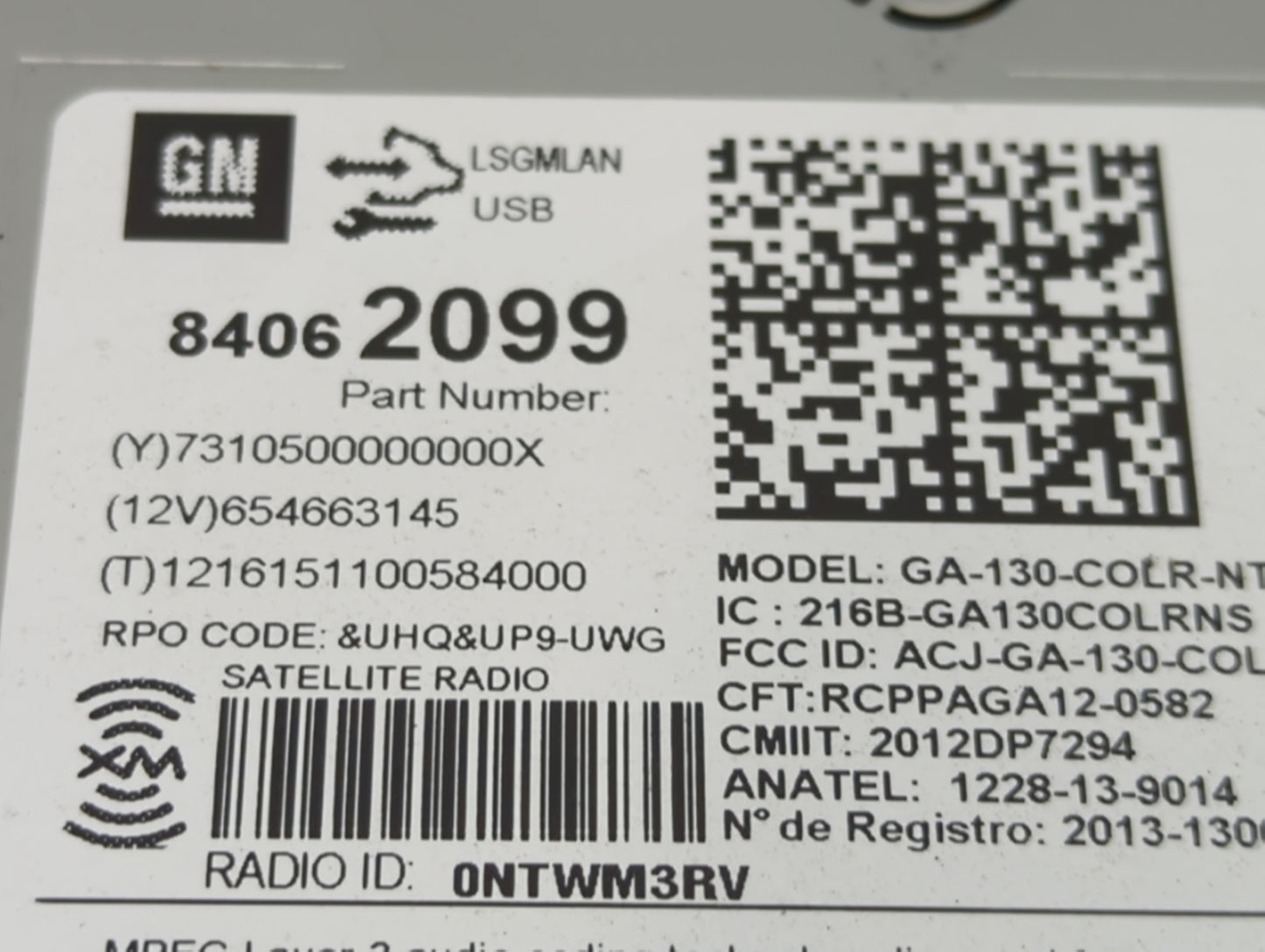 2015-2017 Buick Verano Radio AM FM Cd Player Receiver Replacement P/N:84062099 Fits Fits 2015 2016 2017 2019 OEM Used Auto P