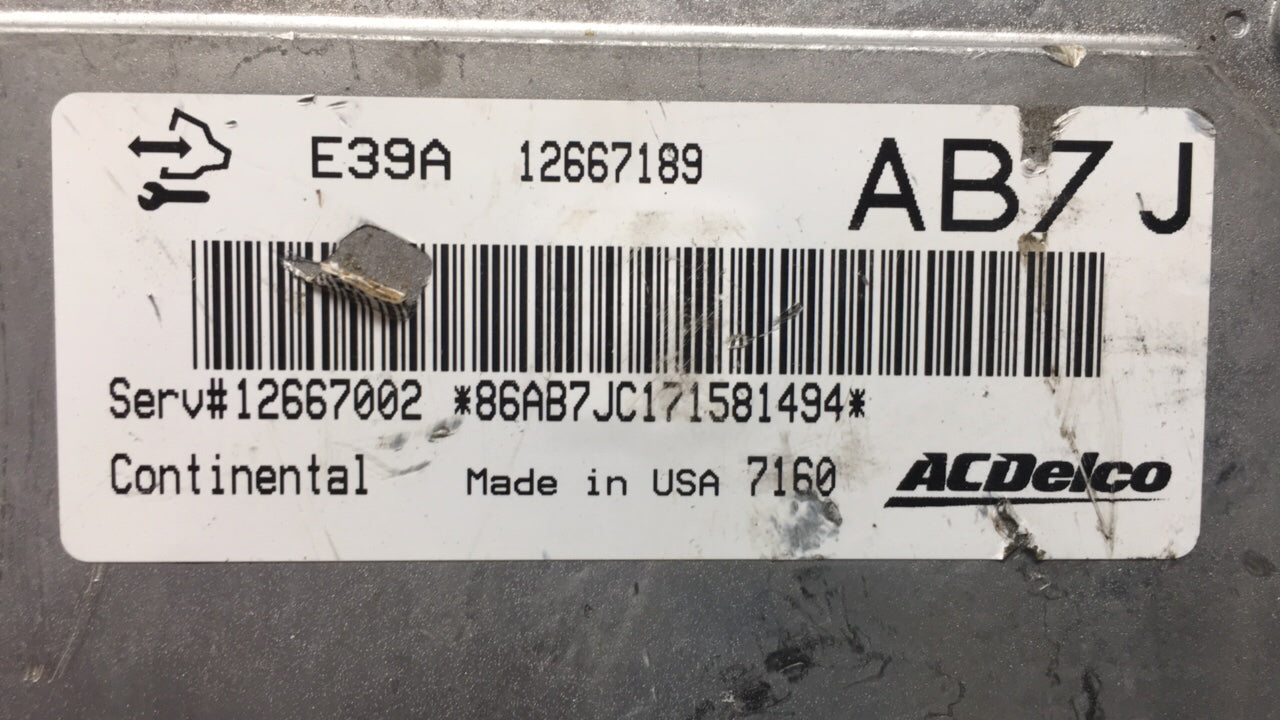 2017 Buick Verano PCM Engine Control Computer ECU ECM PCU OEM P/N:12667189 Fits Fits 2018 2019 2020 OEM Used Auto Parts - Oe