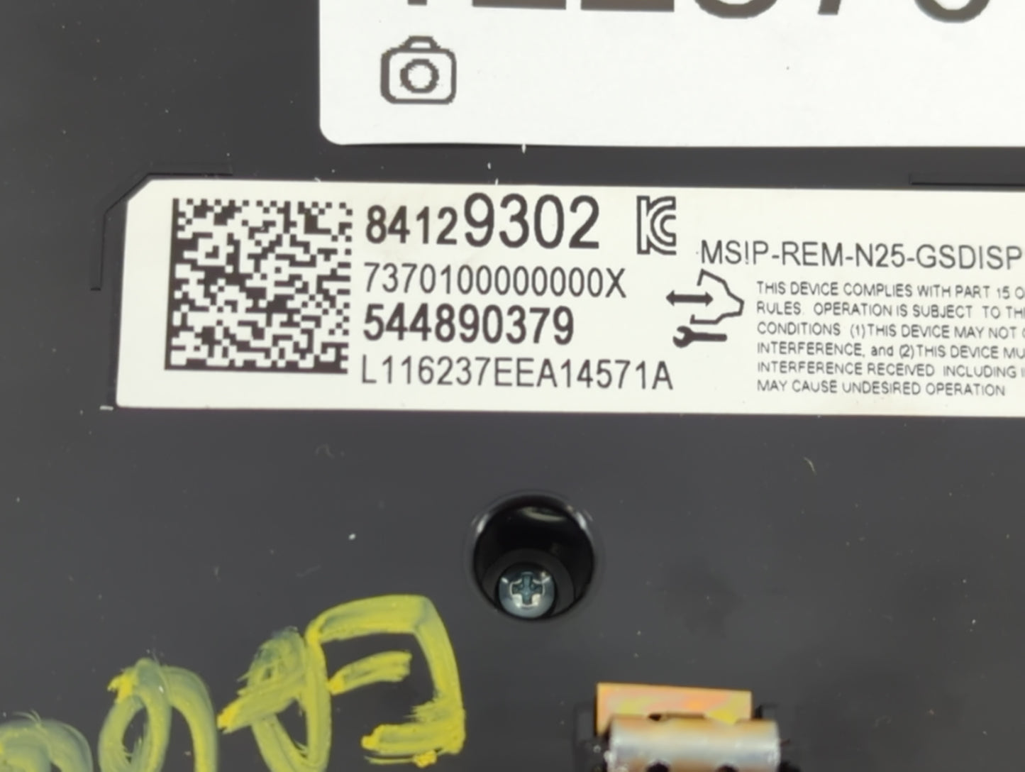 2017 Cadillac Xt5 Radio AM FM Cd Player Receiver Replacement P/N:L116237EEA14571A 544890379, 84129302 Fits OEM Used Auto Par