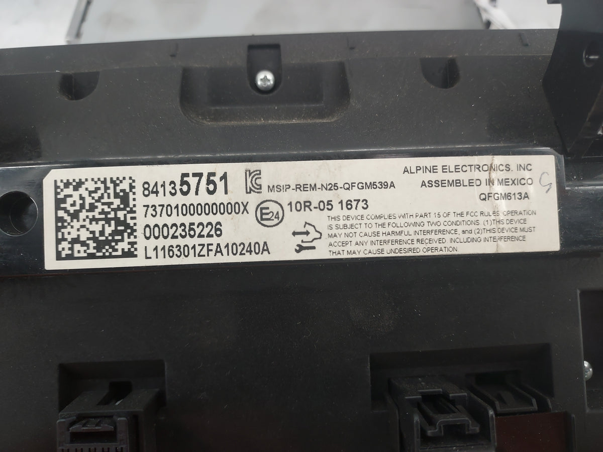 2017 Chevrolet Camaro Radio AM FM Cd Player Receiver Replacement P/N:84135751 QFGM613A, QFGM539A, MSIP-REM-N25-QFGM539A Fits