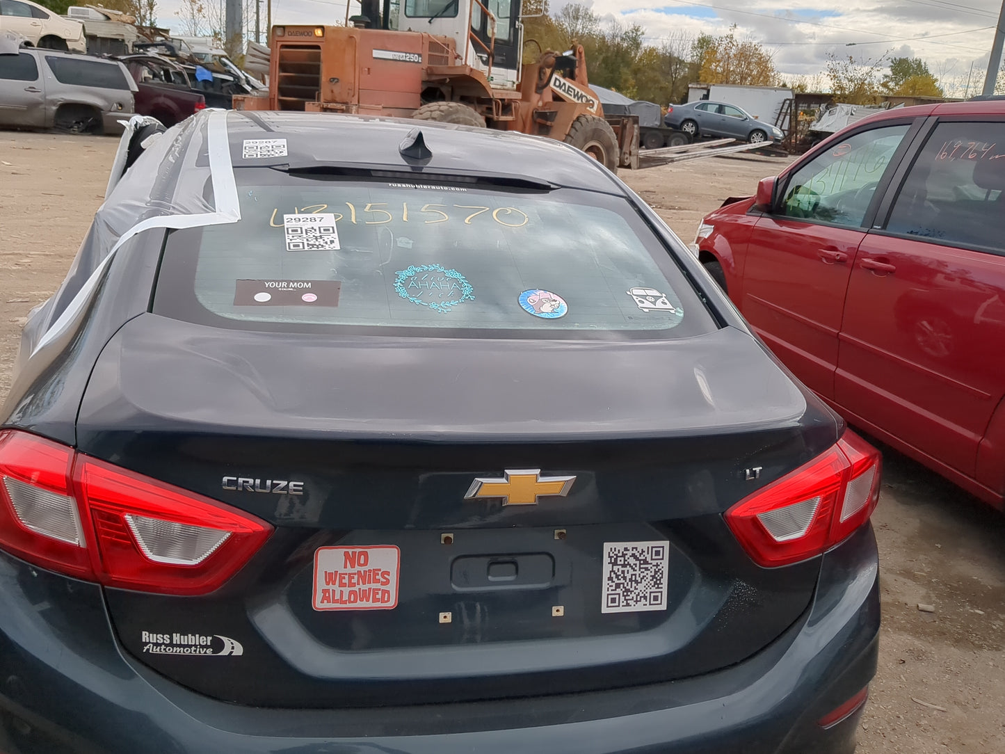 2016-2017 Chevrolet Cruze Trunk/decklid/hatch/tailgate Oem - Oemusedautoparts1.com