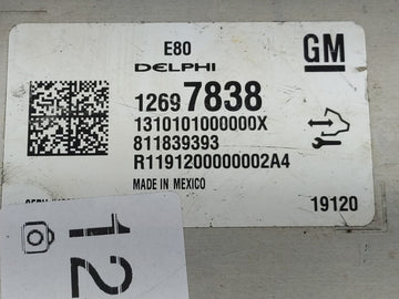 2017-2019 Chevrolet Cruze PCM Engine Control Computer ECU ECM PCU OEM P/N:811839393 12697838 Fits OEM Used Auto Parts