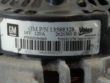 2010-2017 Chevrolet Equinox Alternator Replacement Generator Charging Assembly Engine OEM P/N:13588328 13512759 Fits OEM Used Auto Parts