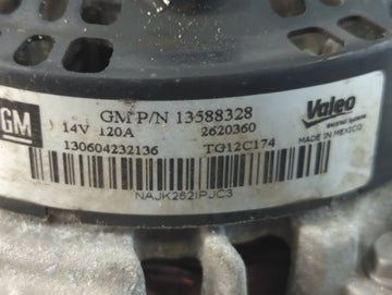 2010-2017 Chevrolet Equinox Alternator Replacement Generator Charging Assembly Engine OEM P/N:2620360 13588328 Fits OEM Used Auto Parts