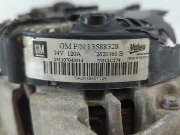 2010-2017 Chevrolet Equinox Alternator Replacement Generator Charging Assembly Engine OEM P/N:13588328 Fits OEM Used Auto Parts