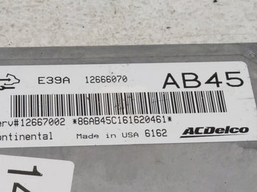 2017-2020 Chevrolet Impala PCM Engine Control Computer ECU ECM PCU OEM P/N:12666070 Fits Fits 2017 2018 2019 2020 OEM Used Auto Parts