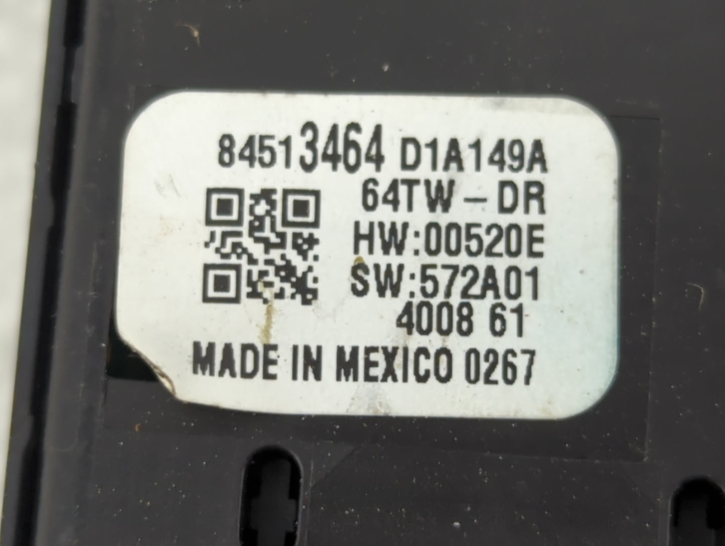 2016-2021 Chevrolet Malibu Master Power Window Switch Replacement Driver Side Left P/N:84513464 Fits OEM Used Auto Parts - O