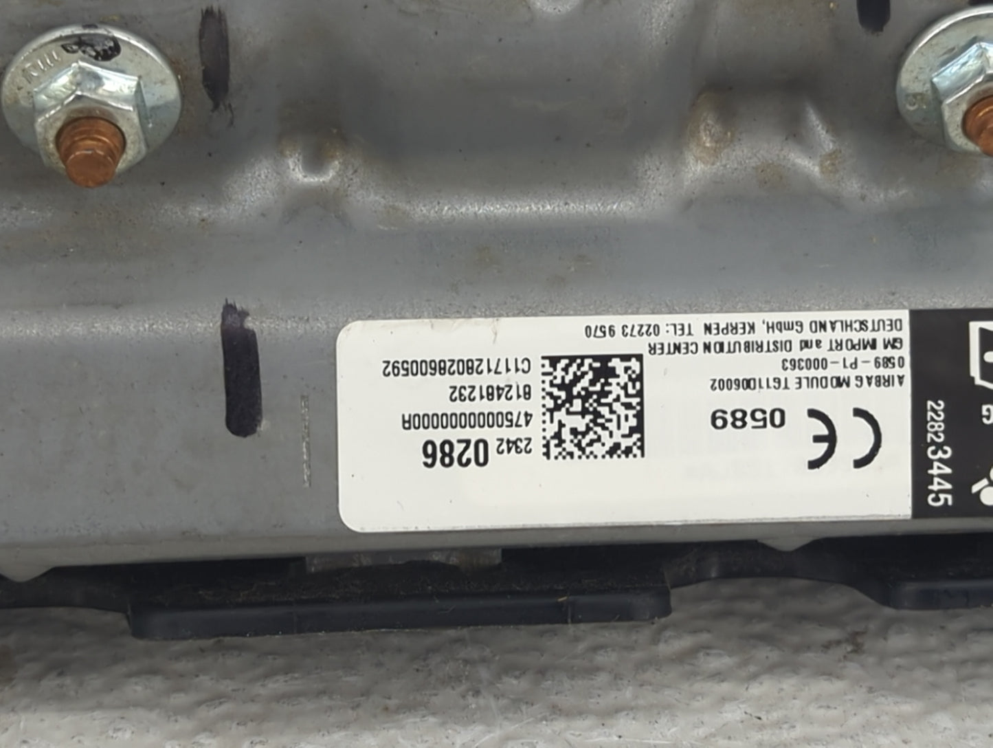 2016-2021 Chevrolet Malibu Air Bag Passenger Right Dashboard OEM P/N:23420286 13447717 Fits Fits 2016 2017 2018 2019 2020 20