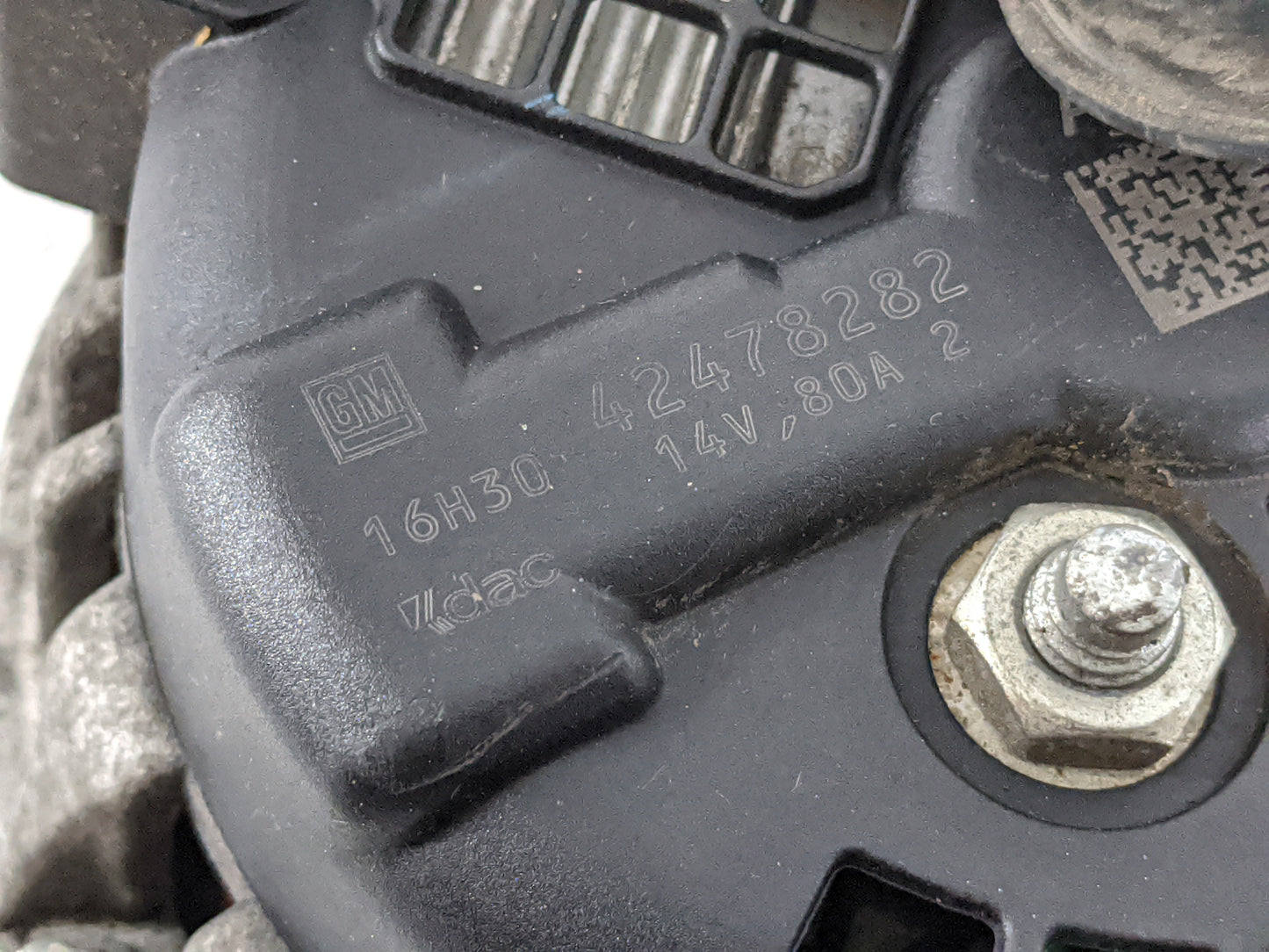 2016-2022 Chevrolet Spark Alternator Replacement Generator Charging Assembly Engine OEM P/N:4248282 Fits OEM Used Auto Parts