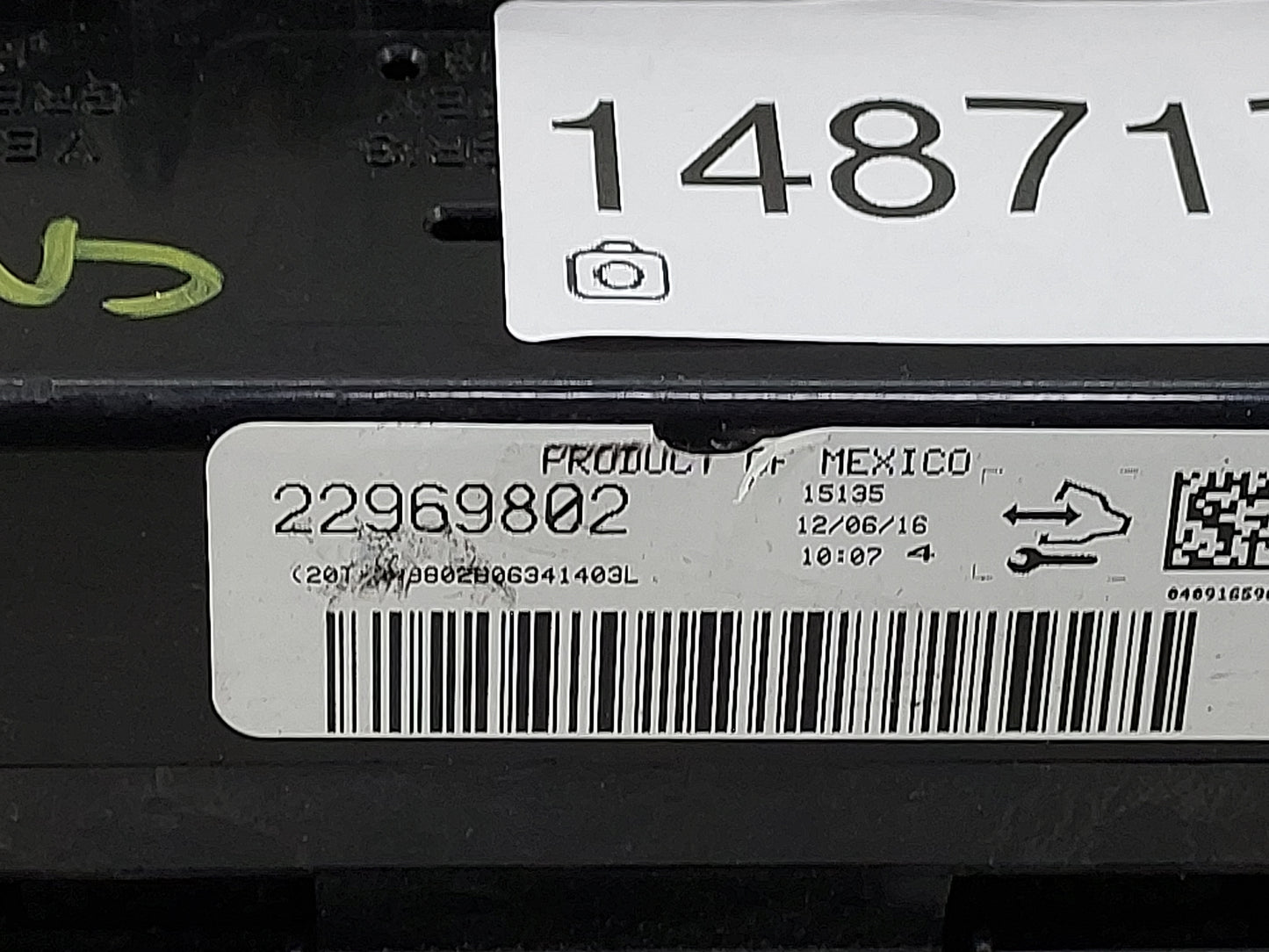 2013-2017 Chevrolet Traverse Climate Control Module Temperature AC/Heater Replacement P/N:22969802 Fits OEM Used Auto Parts
