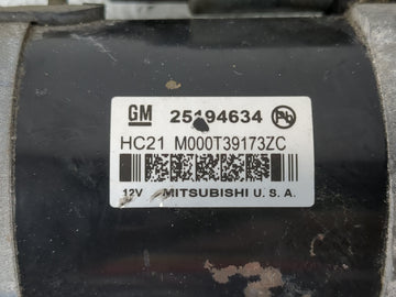 2013-2021 Chevrolet Trax Car Starter Motor Solenoid OEM P/N:25194634 Fits OEM Used Auto Parts