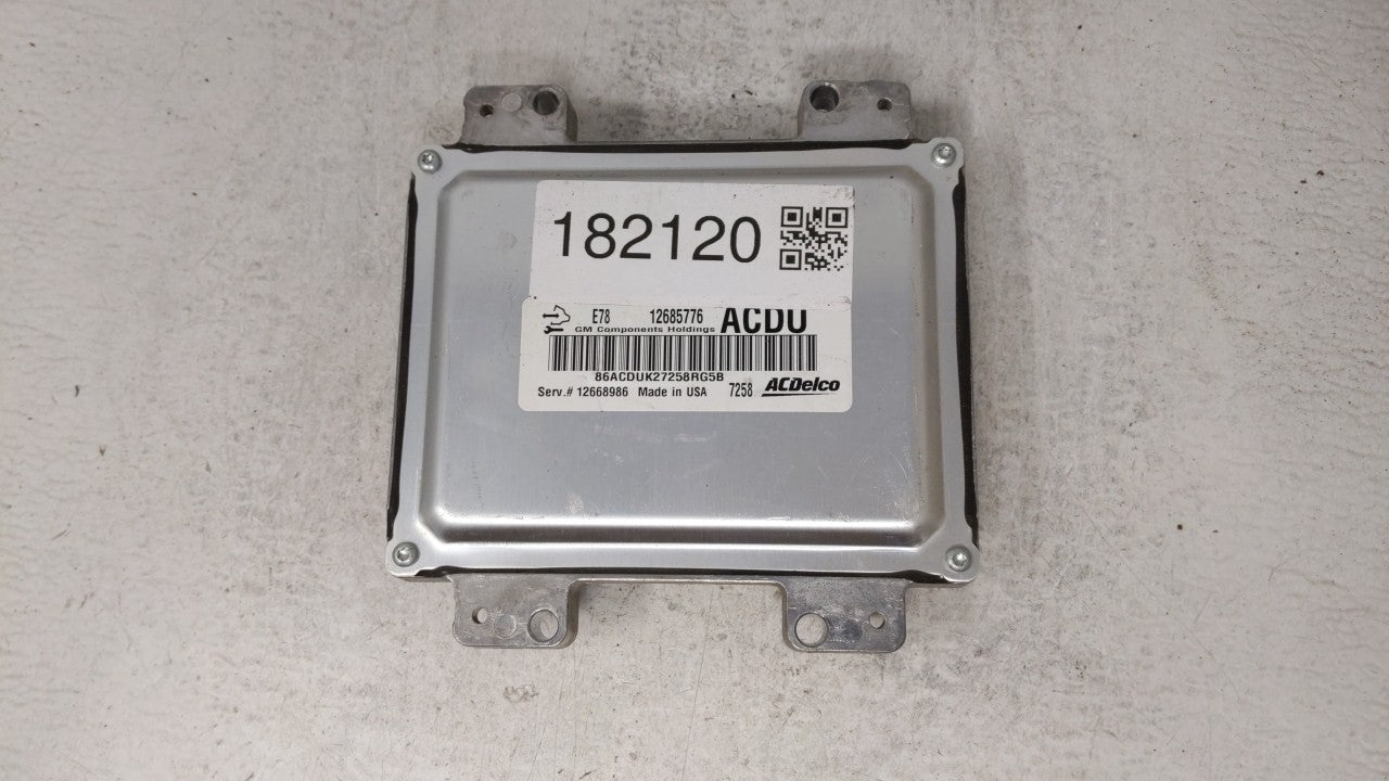 2017-2018 Chevrolet Trax PCM Engine Control Computer ECU ECM PCU OEM P/N:12679097 12670309, 12695536 Fits Fits 2017 2018 201