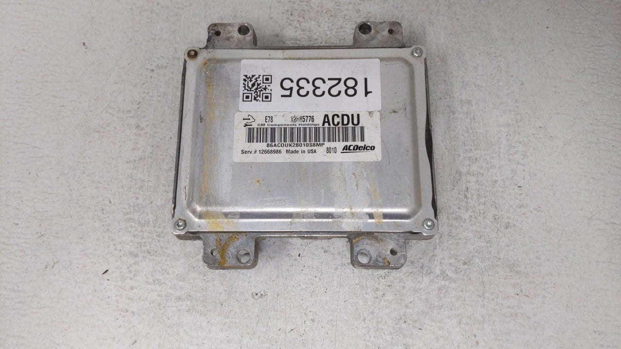 2017-2018 Chevrolet Trax PCM Engine Control Computer ECU ECM PCU OEM P/N:12679097 12670309, 12695536 Fits Fits 2017 2018 201